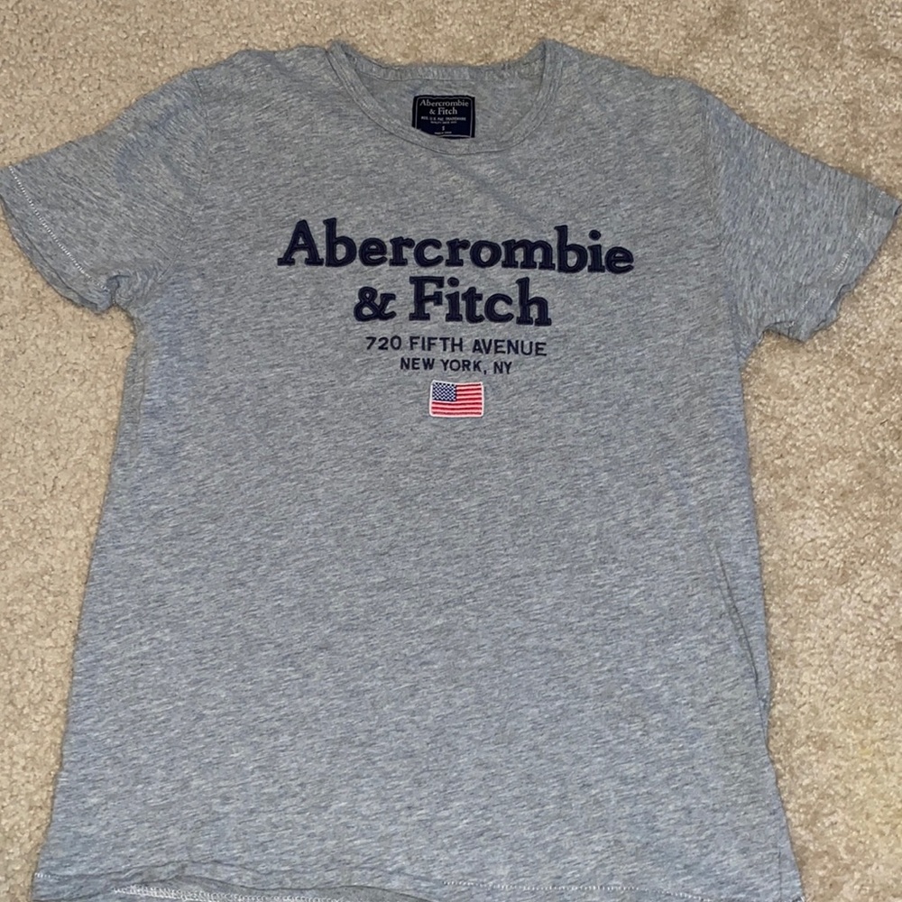 Men Grey Abercrombie & Fitch Short Sleeve